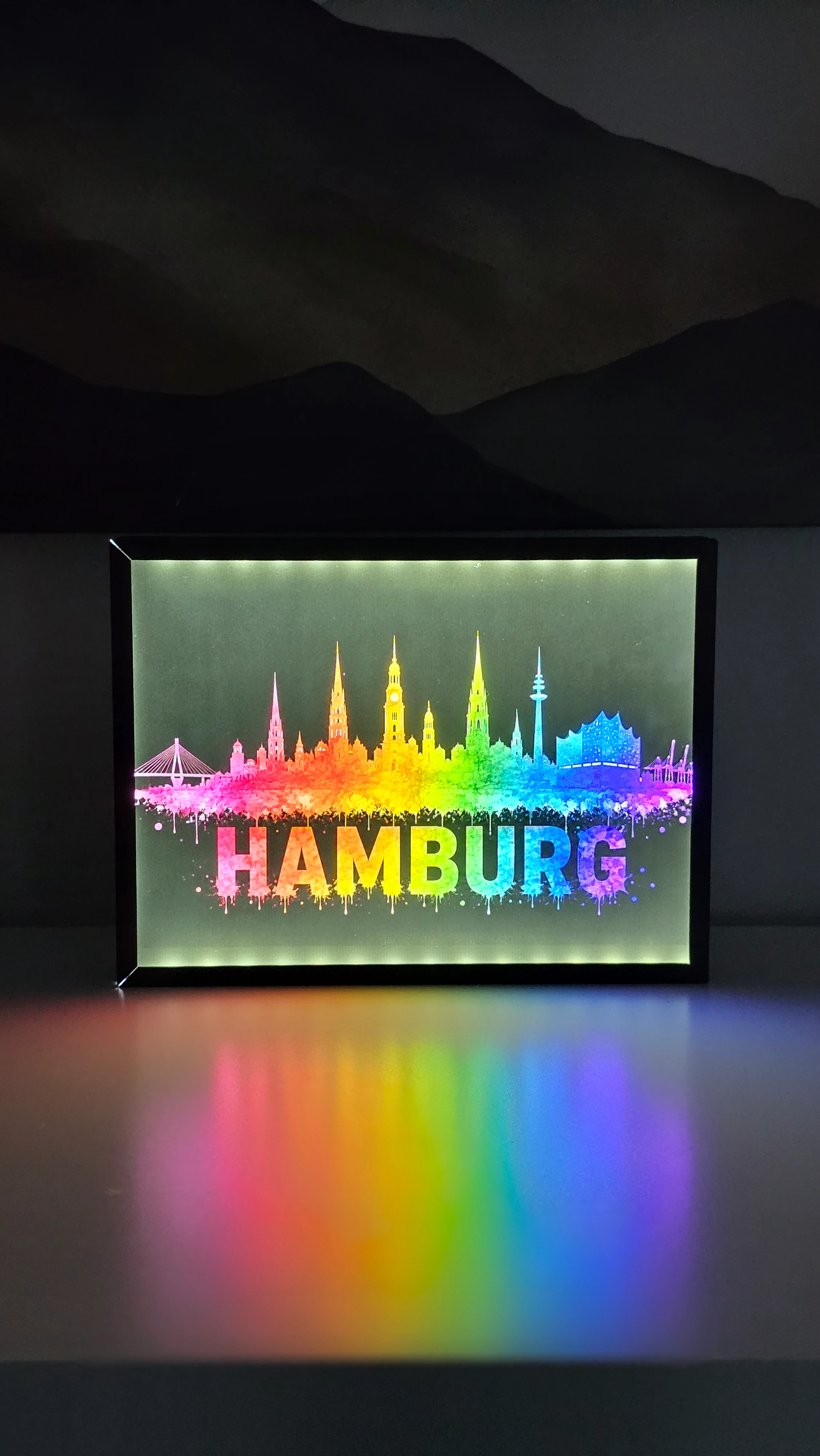 Colorful City Skyline LED Lightboy