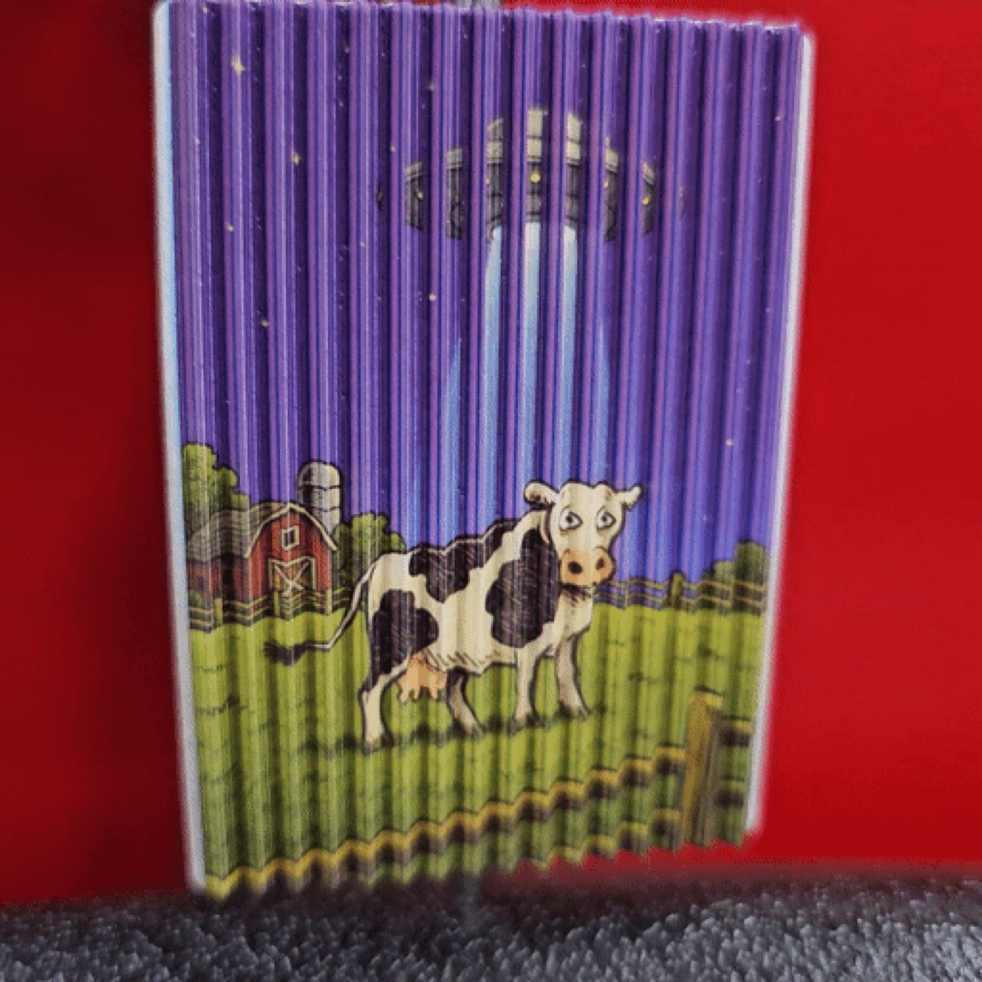 Cow Abduction Lenticular Magnet