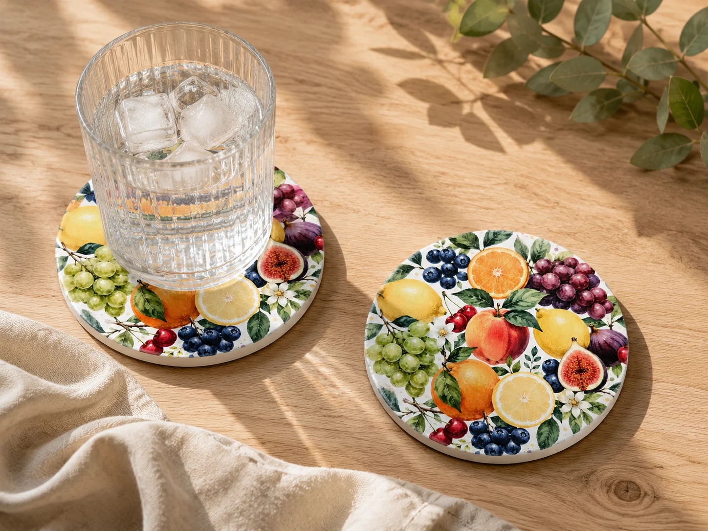 Fruit themed coasters