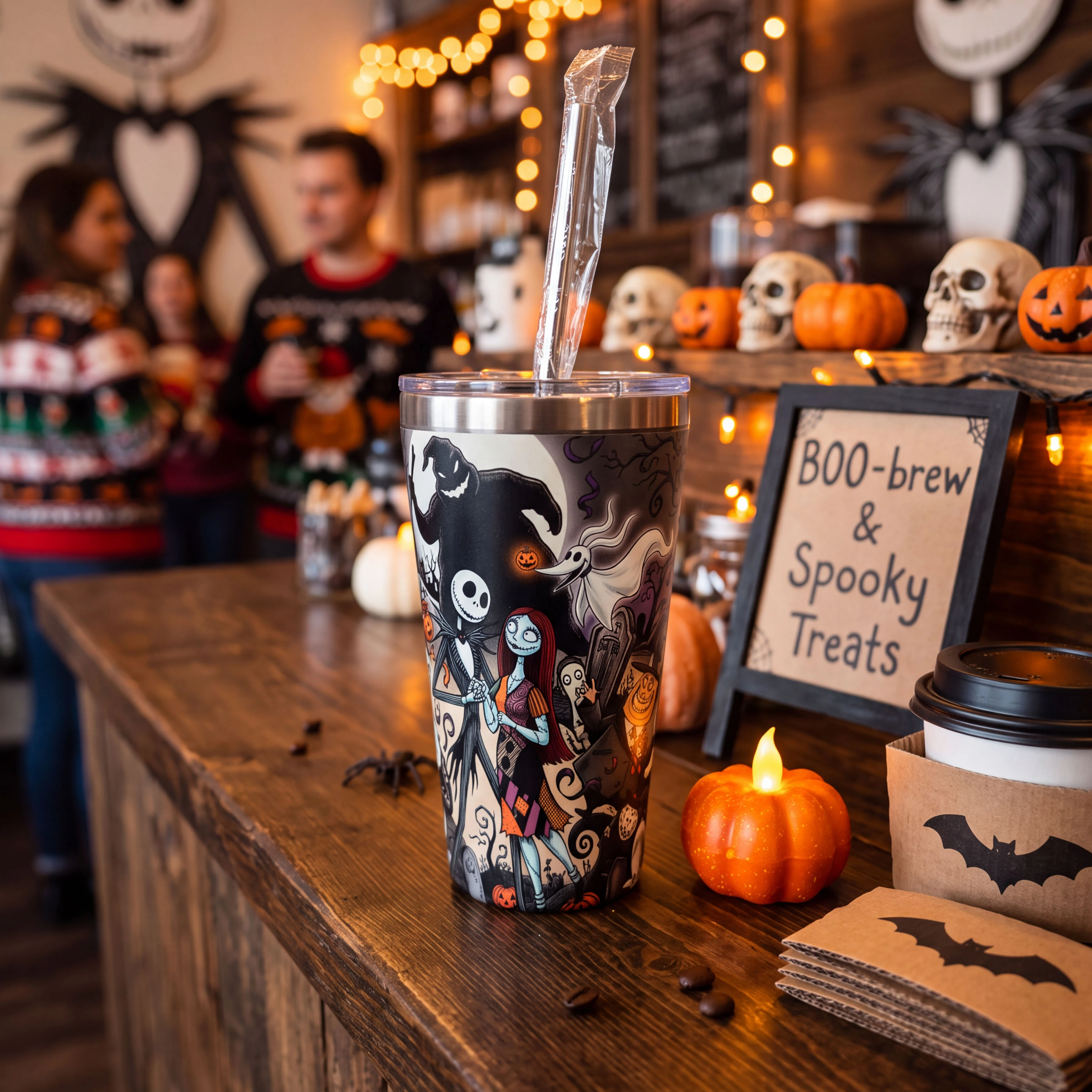 Nightmare inspired wrap around tumbler