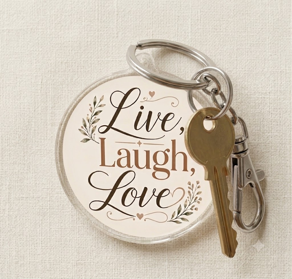 Live, Laugh, Love Keychain
